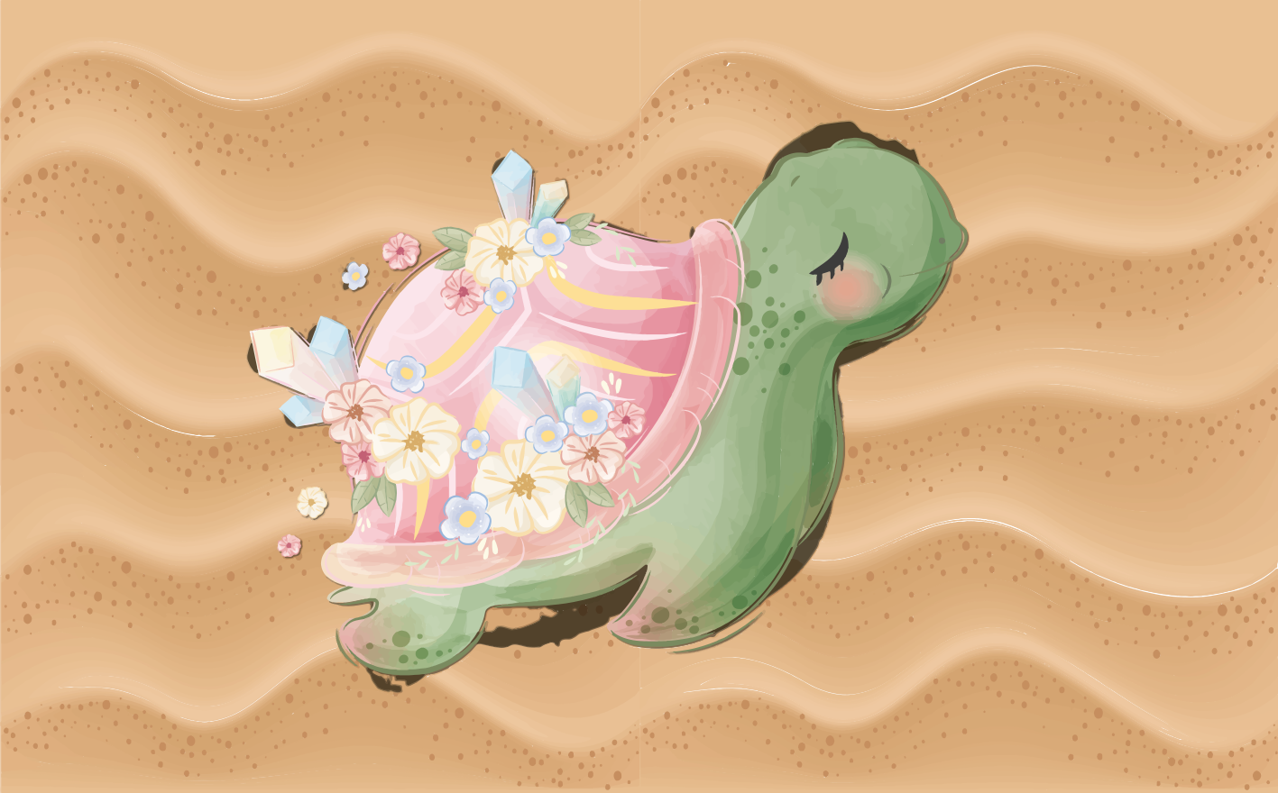 Oaza morskih želv Otroške vinilna preproga - TenStickers