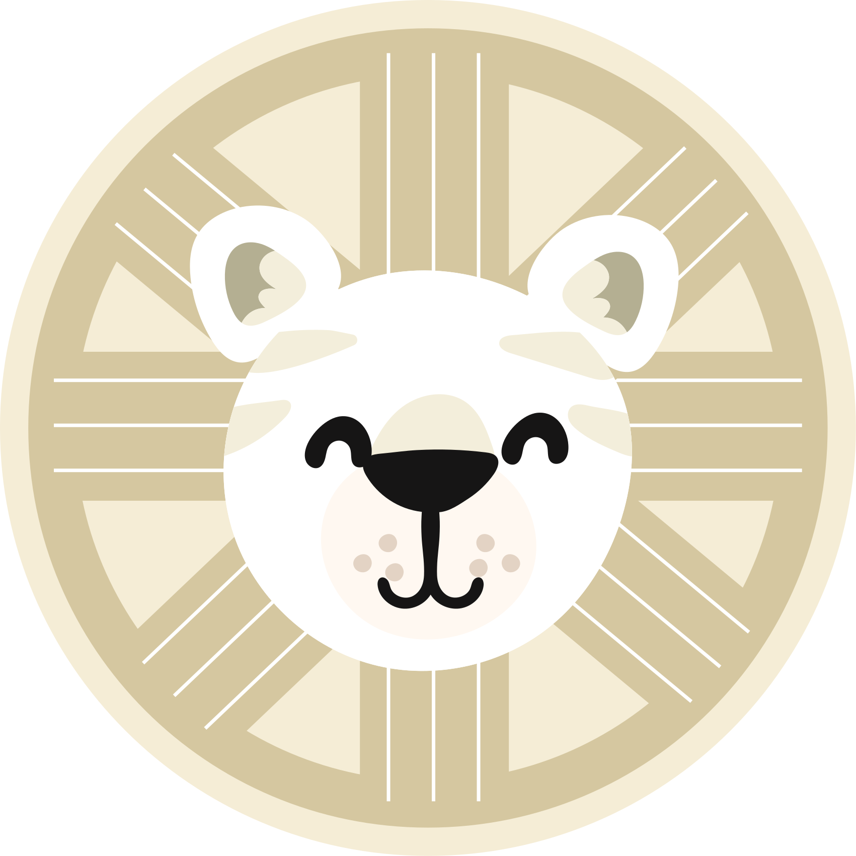 Grafika nasmejanega leva Vinilna preproga za dojenčke - TenStickers