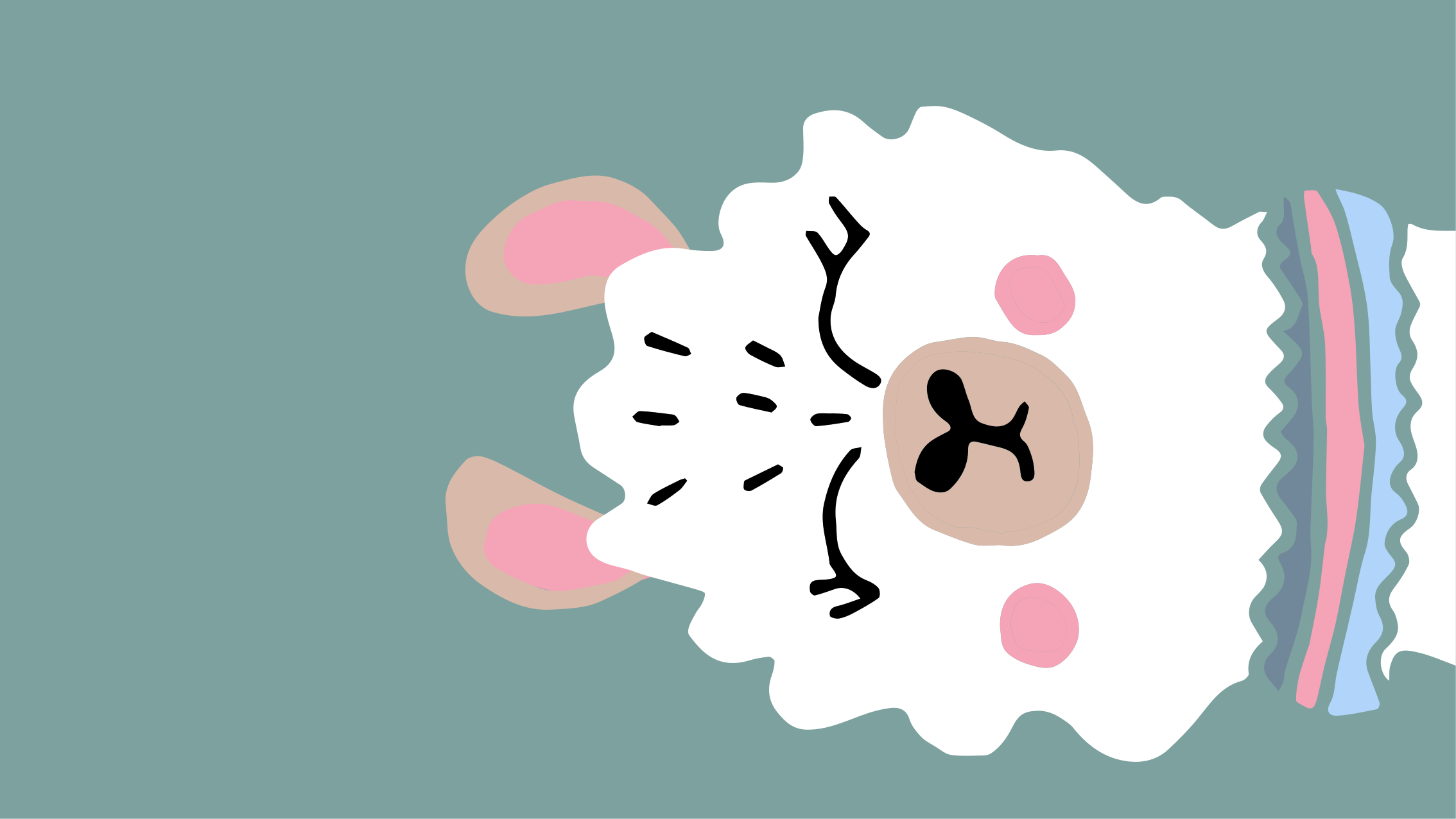 Ilustracija jagnjetine Vinilna preproga za dojenčke - TenStickers