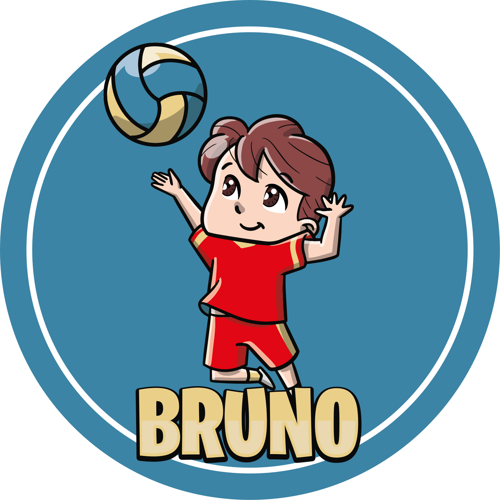 Prilagodljiv šport Vinilna preproga z imeni - TenStickers