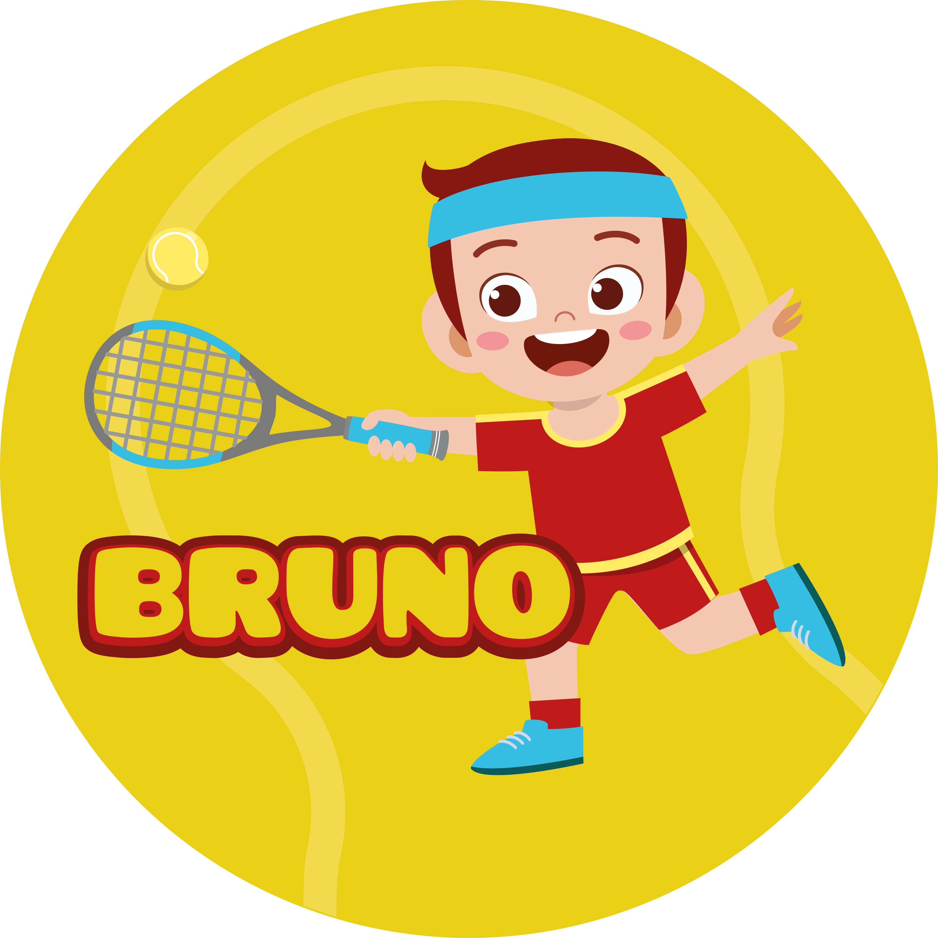 Prilagojeni športi Vinilna preproga z imeni - TenStickers