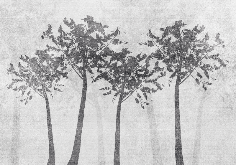 Gozdna silhueta Naravne vinilnea preproga - TenStickers