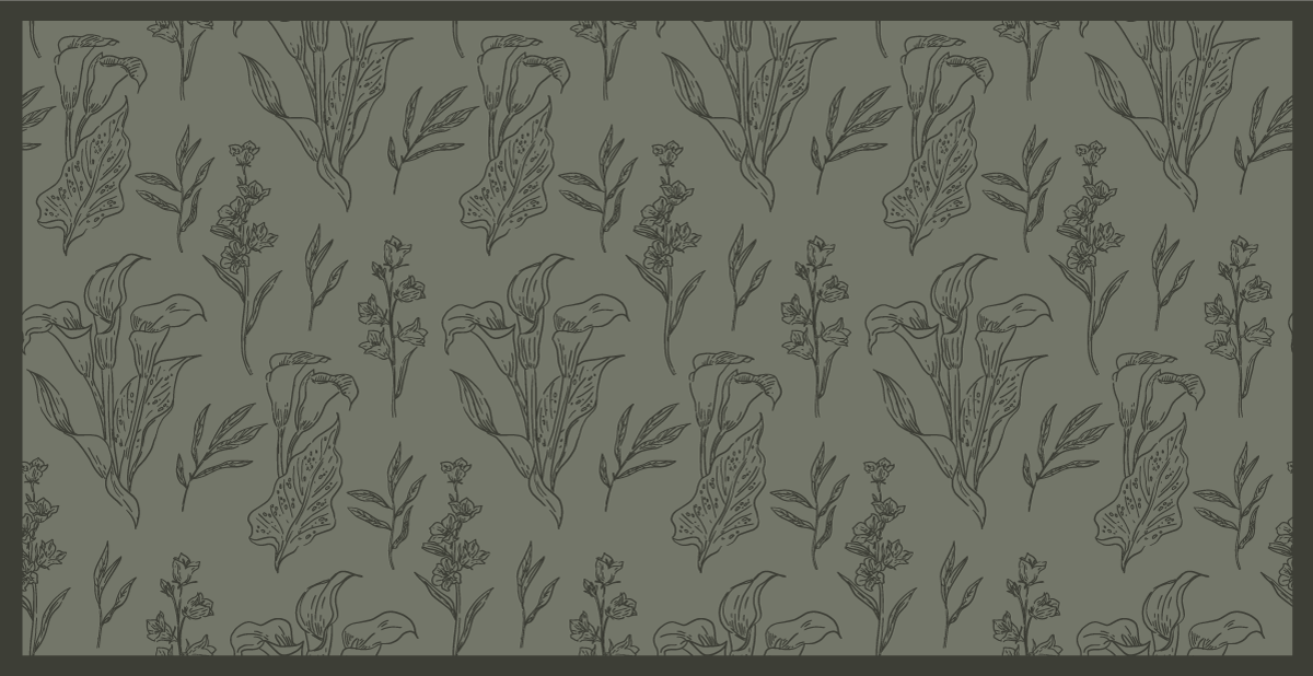 Botanične ilustracije cvetlična vinilna preproga - TenStickers