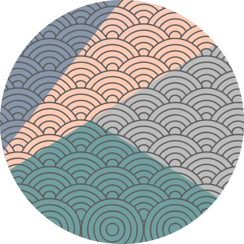 Vinilne preproge z geometrijskimi vzorci valovi s krogi - TenStickers