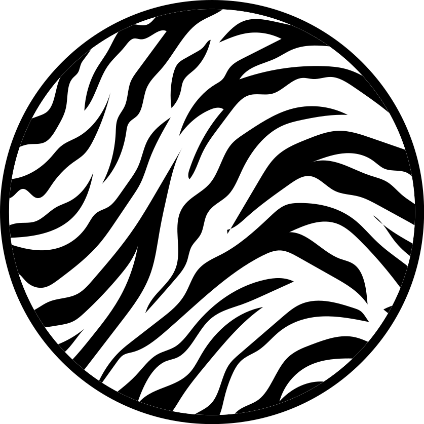 Okrogla preproga z zebrastimi črtami - TenStickers