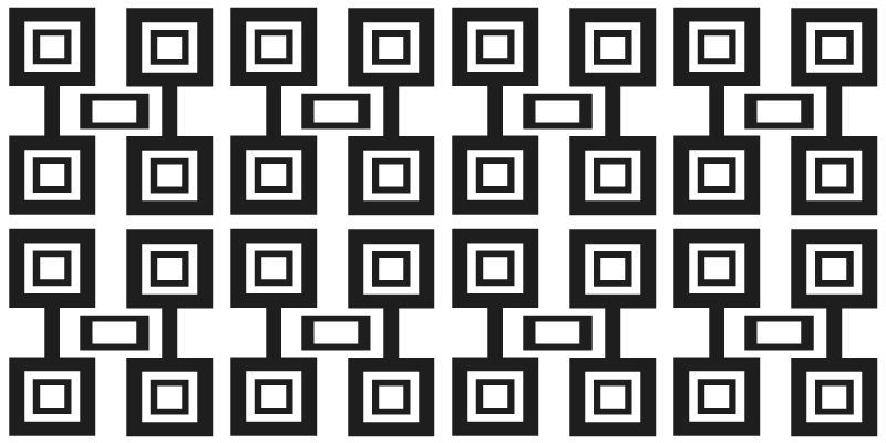 Geometric squares pattern vinilne preproge - TenStickers