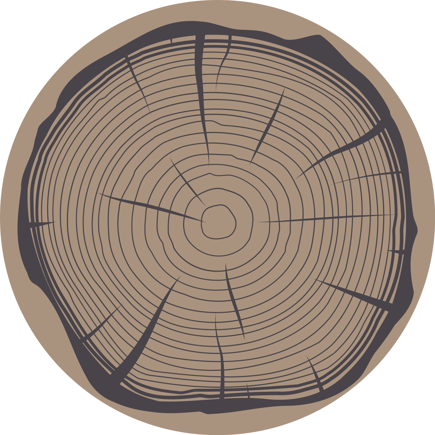 Drevesno deblo narava vinilna talna preproga - TenStickers