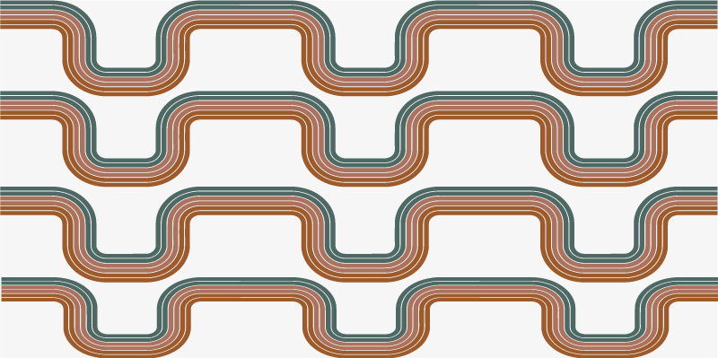 Vintage preproga z abstraktnimi minimalnimi valovi - TenStickers