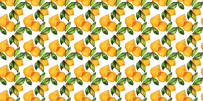 Cvetlična preproga v limonastem mediteranskem slogu - TenStickers