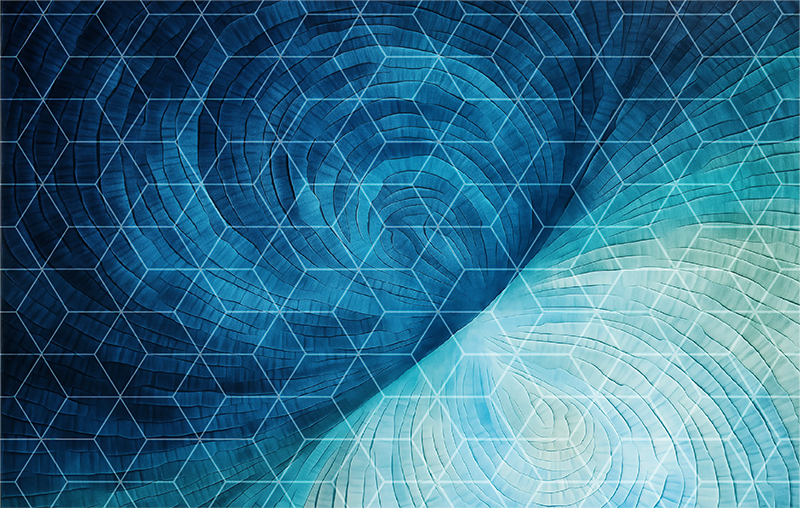 Abstraktno modro ozadje Vinilna preproga za kopalnico - TenStickers