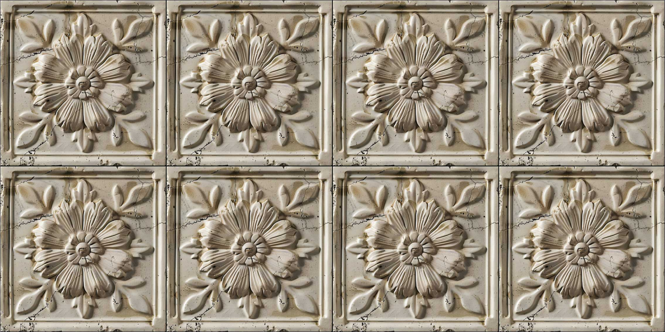 Antične ploščice Bež vinilni preproga - TenStickers