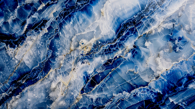 Temno modra Marmorna vinilna preproga - TenStickers