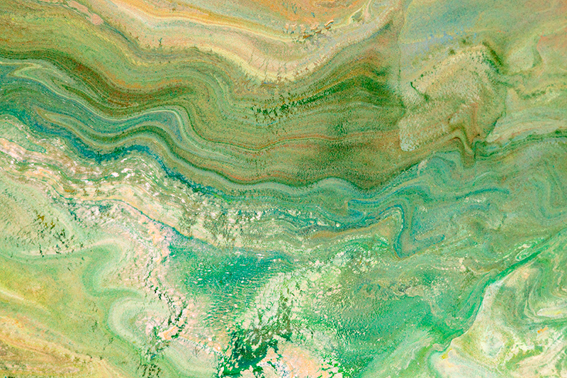 Zelene in bež barve Marmorna vinilna preproga - TenStickers