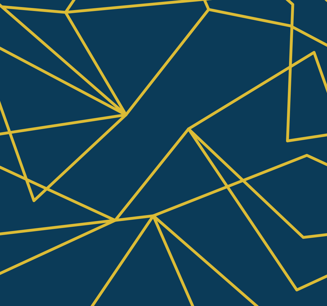 Geometrijske zlate črte Modra vinilna preproga - TenStickers