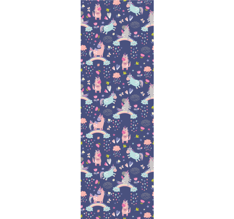 Pisani vzorci samoroga Tapete za otroške sobe - TenStickers