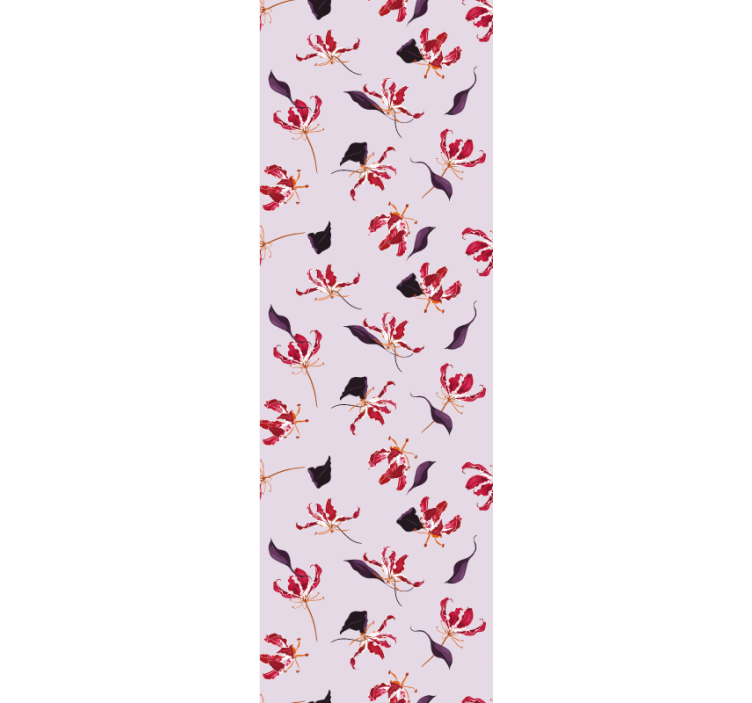 Romance pink pattern tapeta z motivom vrtnice - TenStickers
