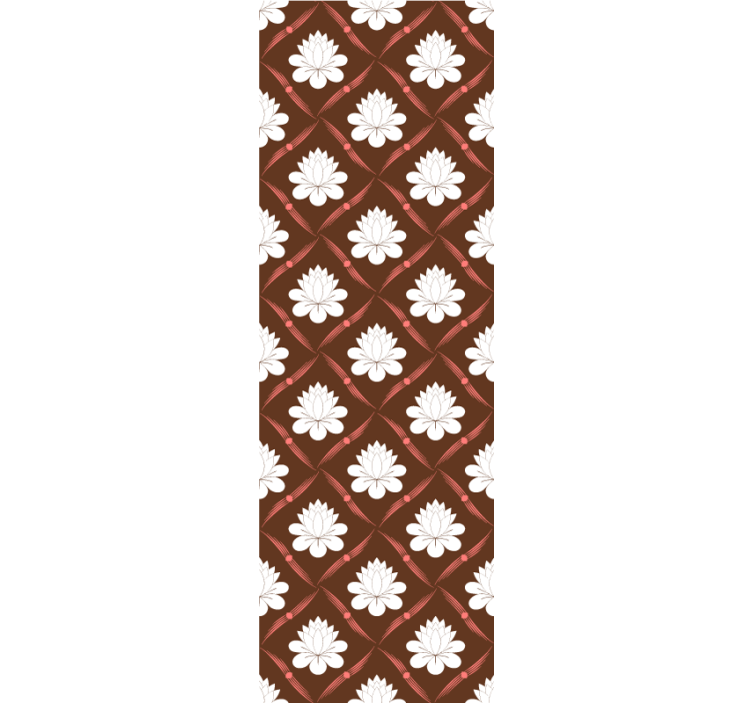 Vzorec lotosa cvetlični ornamentalni zidni papir - TenStickers