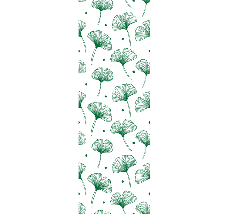 Ginko verde elegante tapeta z listi - TenStickers
