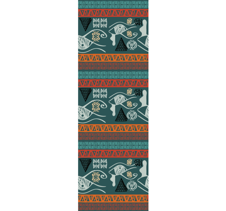 Obalna plemenska geometrija ribji tapeti - TenStickers