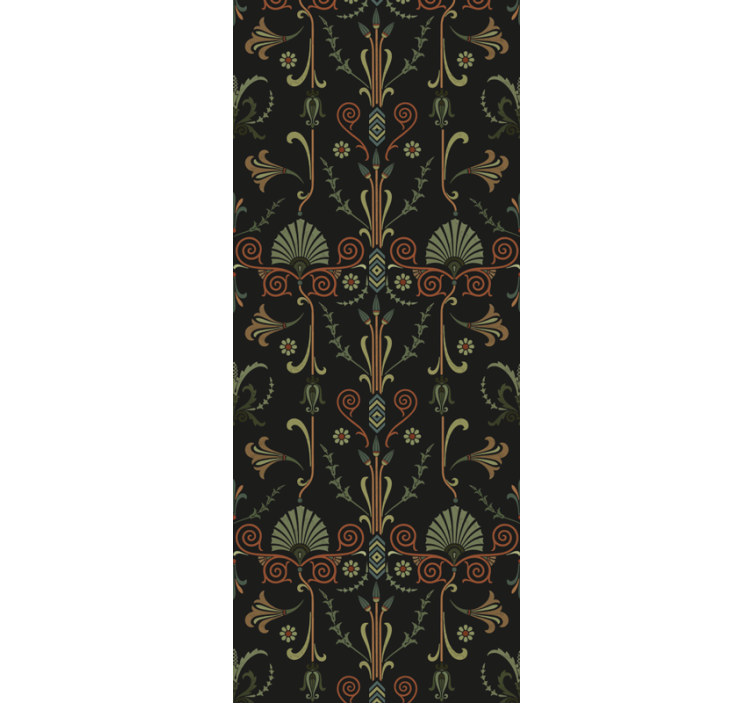 Botanical elegant pattern cvetlični ornamentalni zidni papir - TenStickers