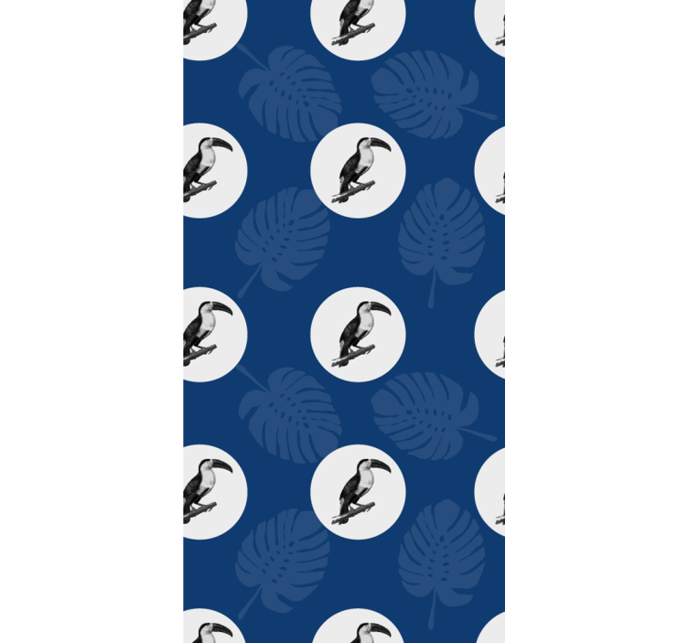 Tukan in listi Tapeta z motivi ptic - TenStickers