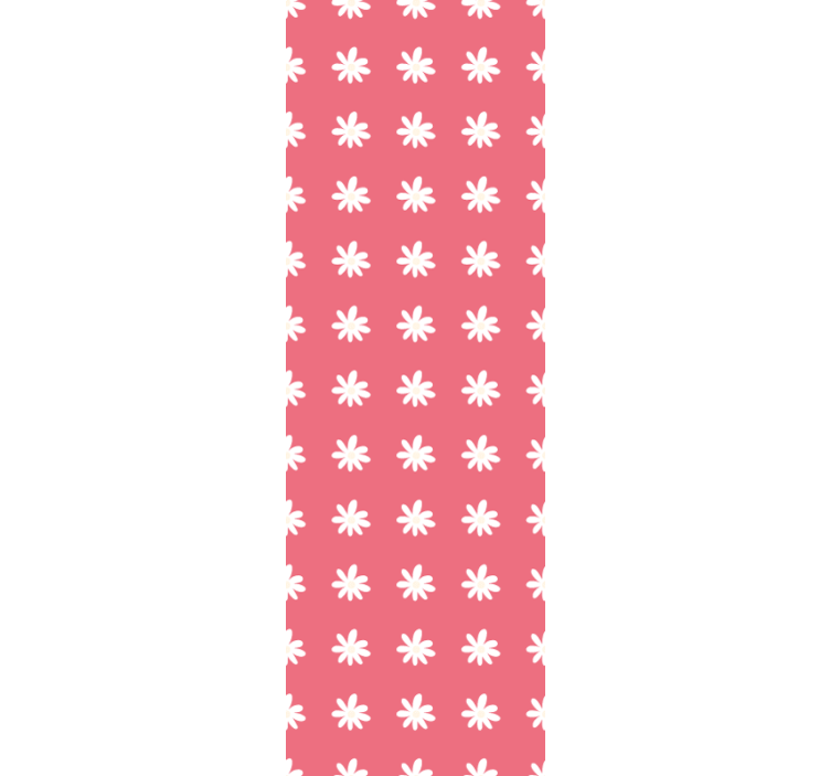 Red and white floral pattern tapeta z motivom vrtnice - TenStickers