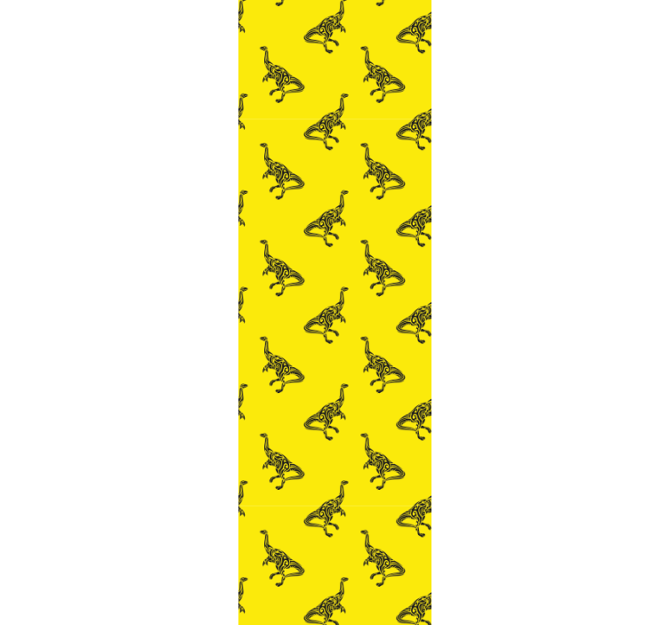 Yellow adventure tapeta z dinozavri - TenStickers