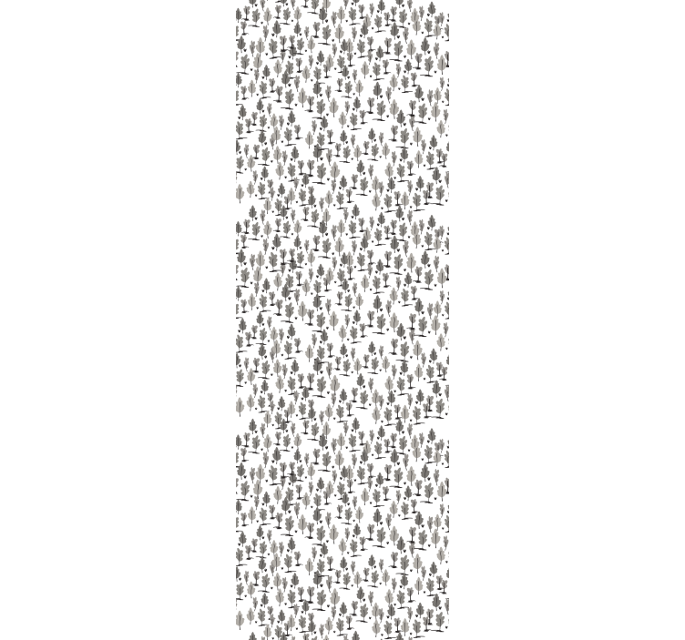 Nordijske črne silhuete tapeta z motivom drevesa - TenStickers