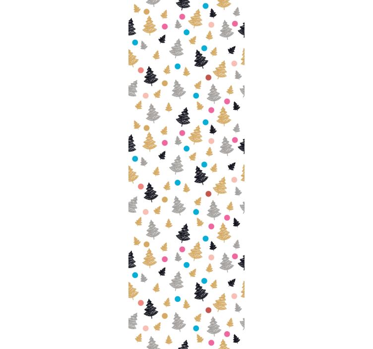 Pisan vzorec bora tapeta z motivom drevesa - TenStickers