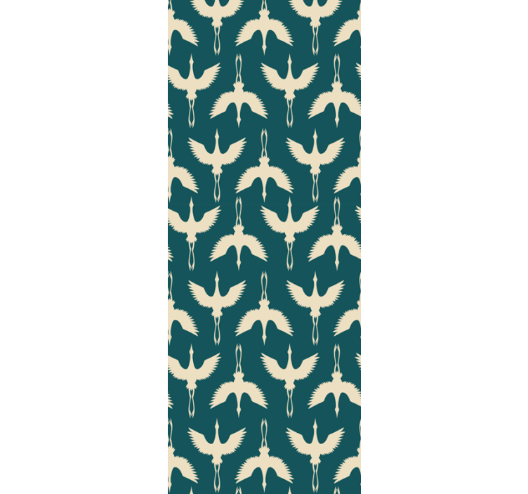 Elegant beige designs tapeta z motivi ptic - TenStickers