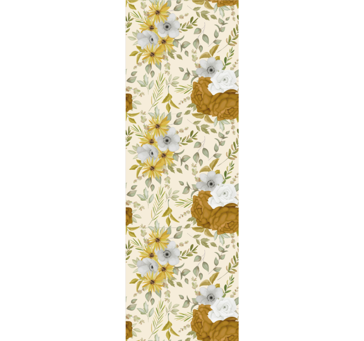 Nesting blooms tapeta z motivom vrtnice - TenStickers