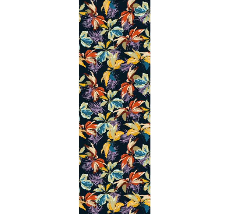 živahne džungle krošnje tapeta z motivom vrtnice - TenStickers