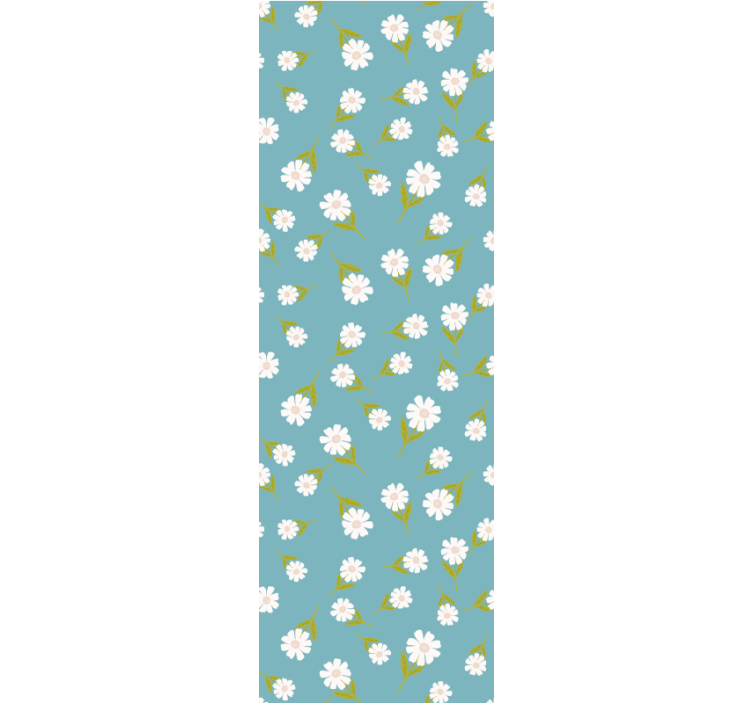 Turquoise daisy scatter tapeta z motivom vrtnice - TenStickers