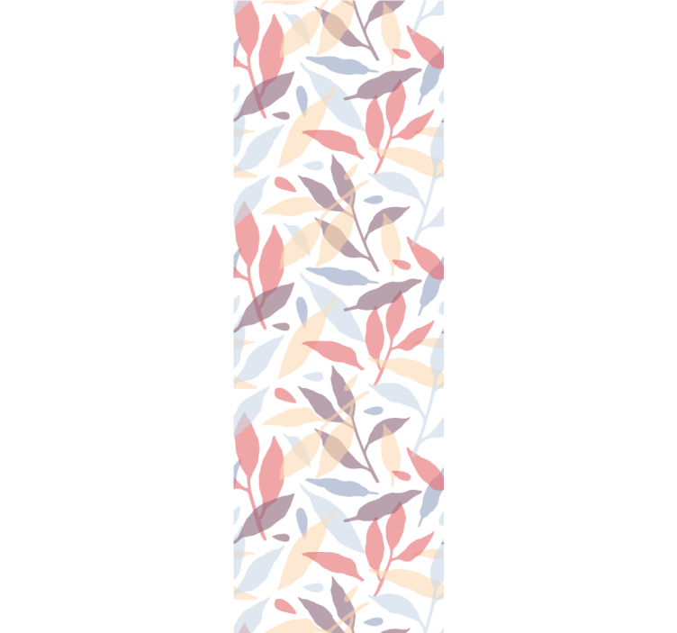 Prozoren vzorec listja tapeta z listi - TenStickers