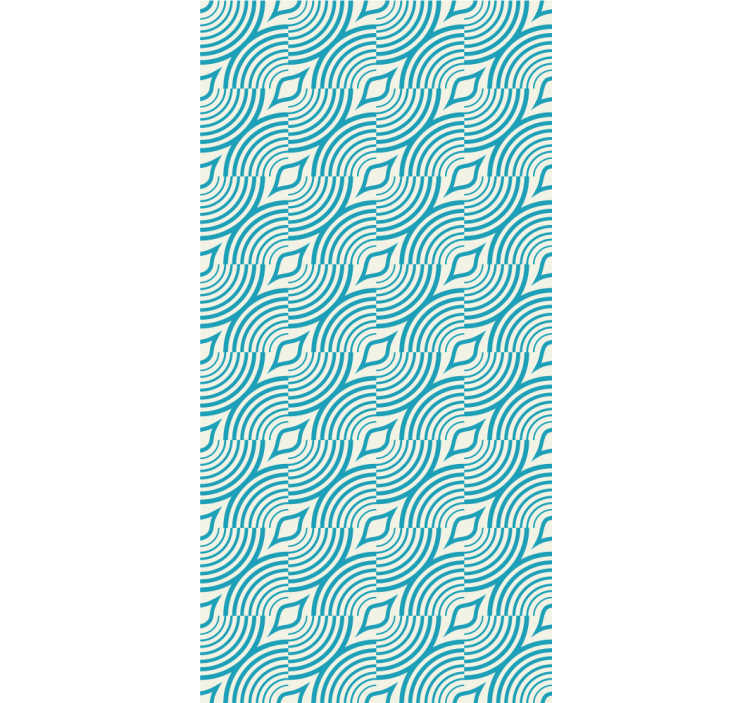 Tekoče oblike valov abstraktno tapeta - TenStickers