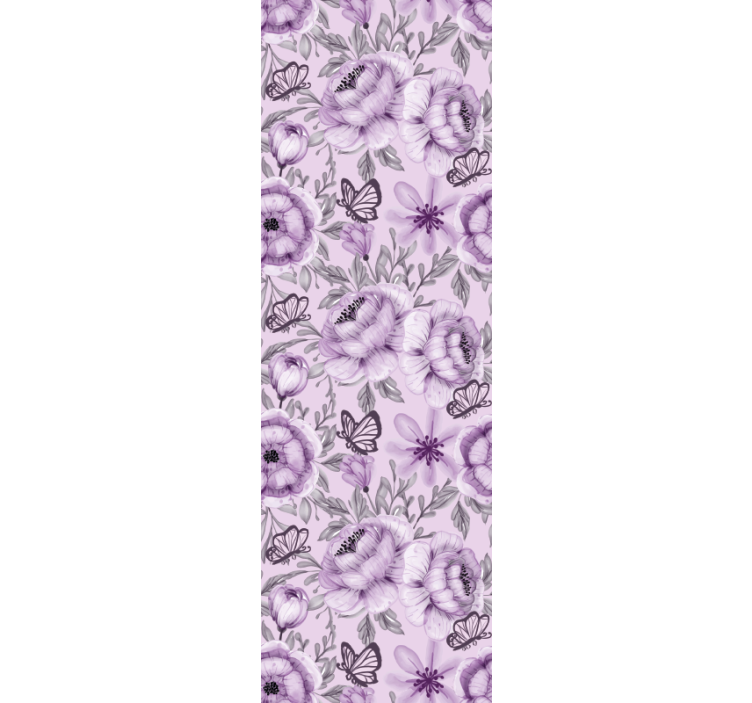 Cvetlični aranžma metuljev tapeta z motivom vrtnice - TenStickers