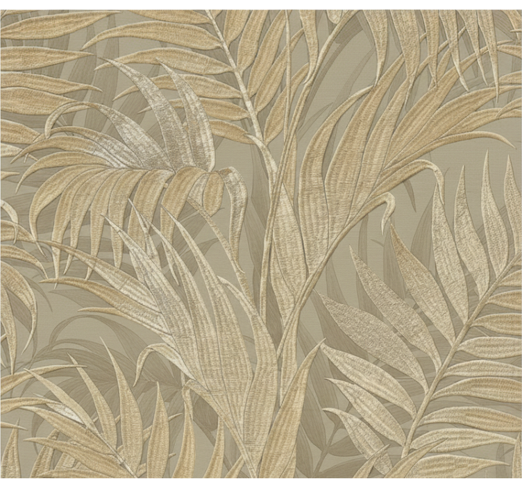Beige palm texture tapeta z listi - TenStickers