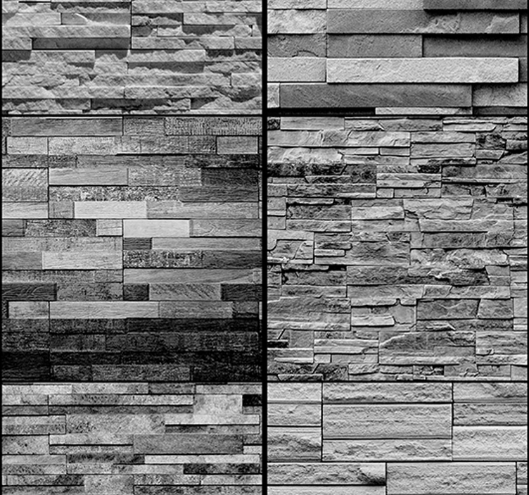 Tapeta sive teksture kamnov - TenStickers