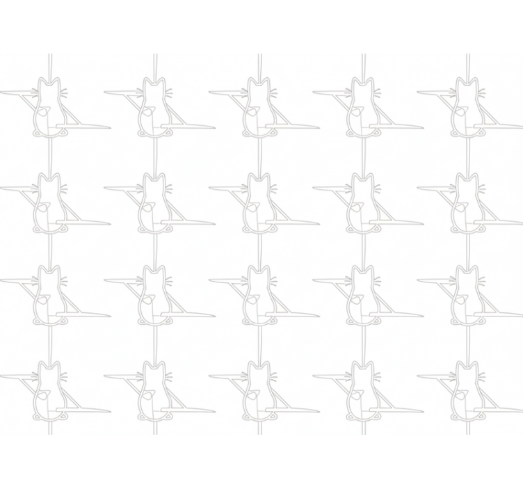 Cat outlined mačke ozadje - TenStickers