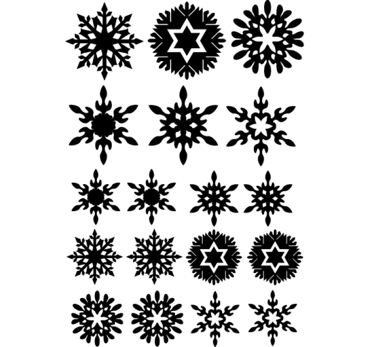 Black snowflakes božično ozadje za tapete - TenStickers