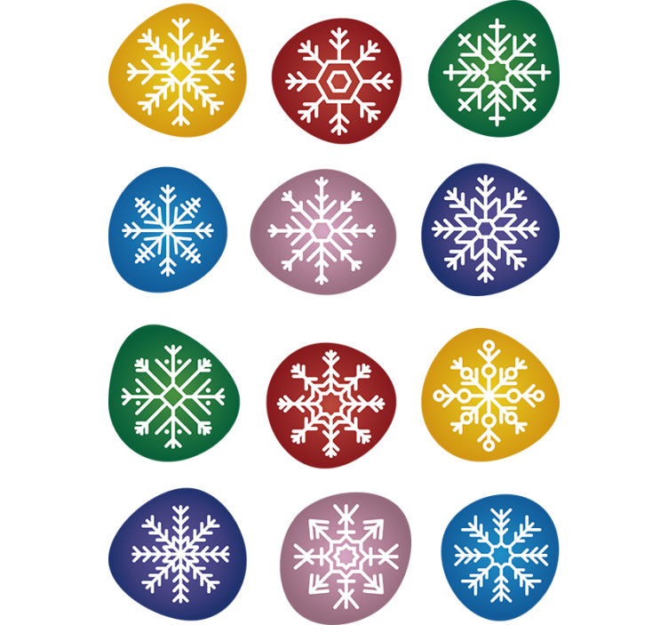 Colorful snowflakes božično ozadje za tapete - TenStickers
