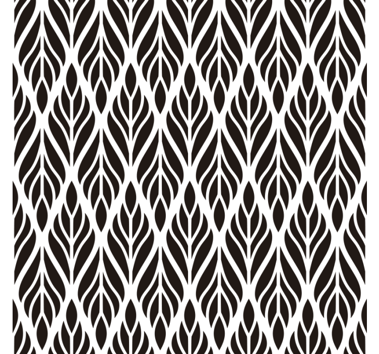 Graceful black leaves tapeta za dnevno sobo - TenStickers