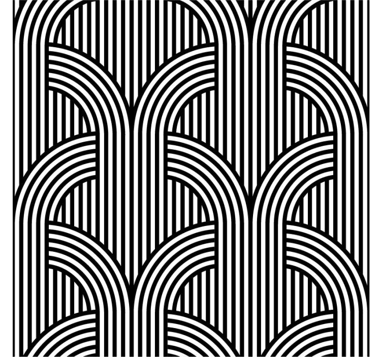 Black and white arches tapete z ornamentnimi motivi - TenStickers