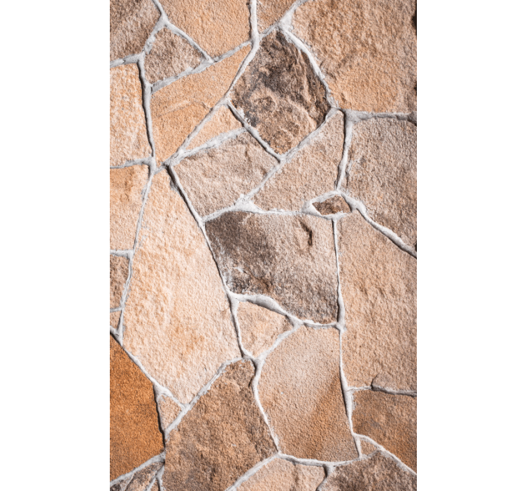 Light brown irregular stone bricks tapete z motivi - TenStickers