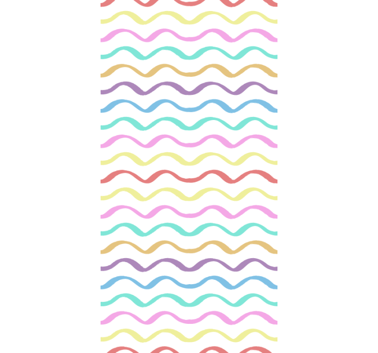 Rainbow wave pattern with fantastic style tapete - TenStickers