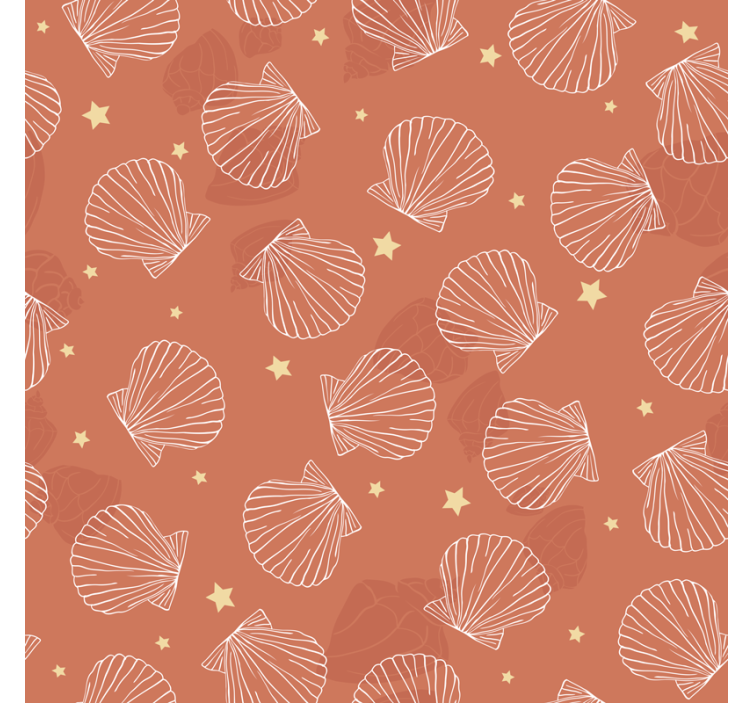 Shell pattern background tapete z ornamentnimi motivi - TenStickers