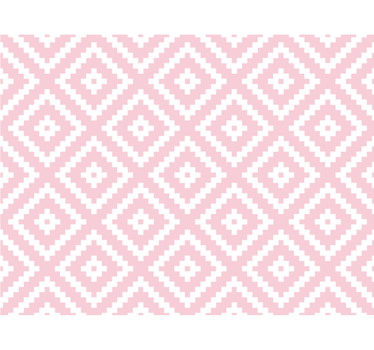 Pink squares geometric pattern tapeta z vzorci in teksturami - TenStickers