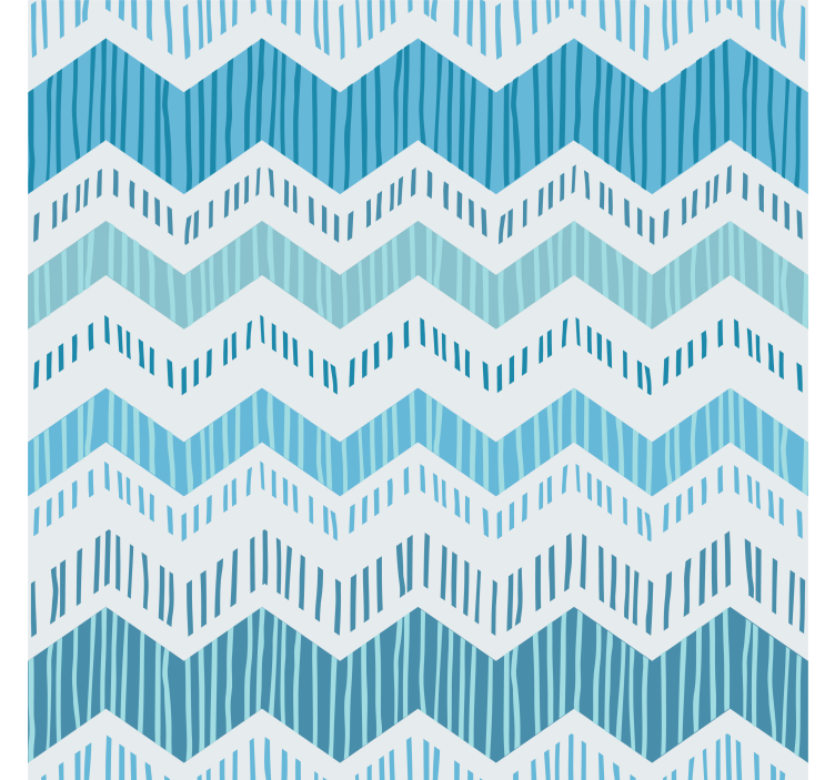 Blue zig zag tapeta z vzorci in teksturami - TenStickers