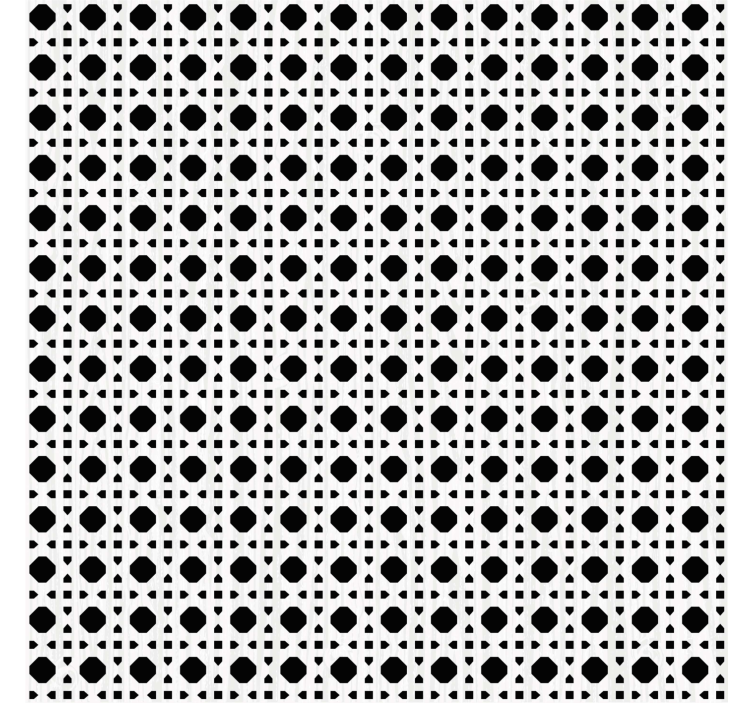 Black and white cannage tapeta z vzorci in teksturami - TenStickers