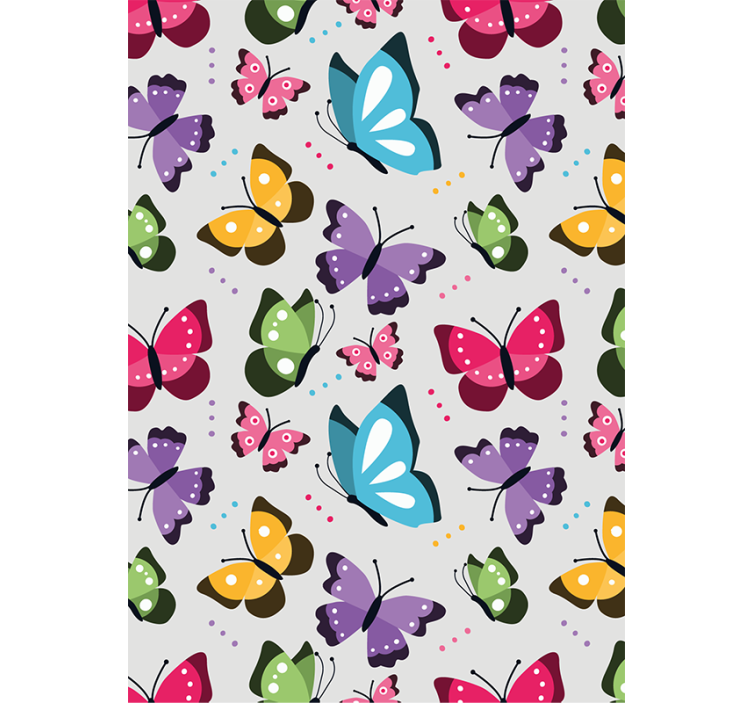 Colorful flying butterflies tapeta z živalmi - TenStickers